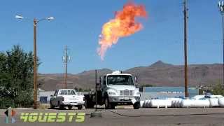 Propane Gas Fire, Controlled Burn, Emptying Tank