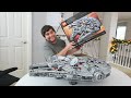building the giant LEGO millennium falcon!! (vlogmas day 17)