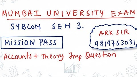 sybcom sem3 exam 2025🔥|SyBCOM Sem3| Important QUESTION Exam||Mumbai University CDOE  Exam |ARK sir