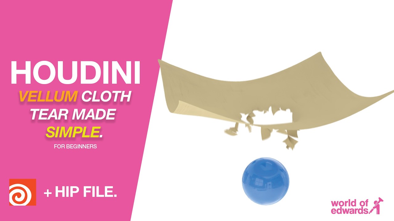 How to Make Cloth Tear in Houdini | Vellum Basics (Free HIP File)