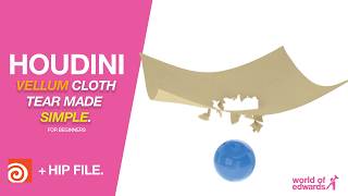 How to Make Cloth Tear in Houdini | Vellum Basics (Free HIP File)