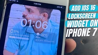 How to Add iOS 16 Lock screen Widget on iPhone 7 & 7 Plus on Home Screen screenshot 4