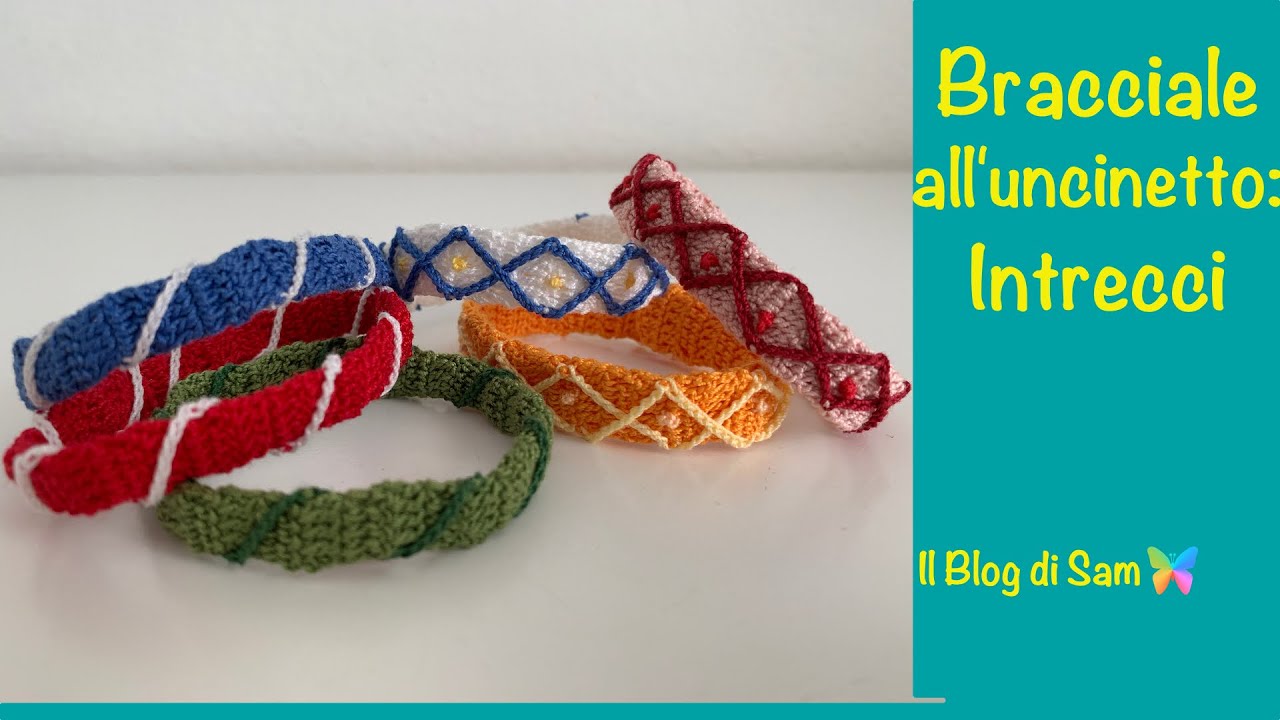 Spiegazione del bracciale all'uncinetto Intrecci e Spirale