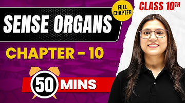 SENSE ORGANS In 50 Mins | Complete Chapter Mind Map | Class 10 ICSE BIOLOGY