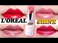 L'oreal Colour Riche Shine Lipstick Swatches on Lips ♡ 4 Shades