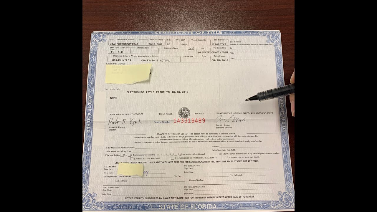 title reassignment form florida