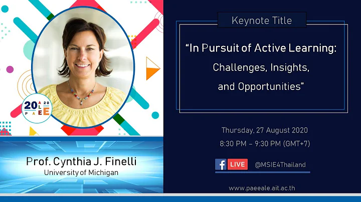 Prof. Cynthia Finelli's Keynote Presentation at PAEE/ALE' 2020