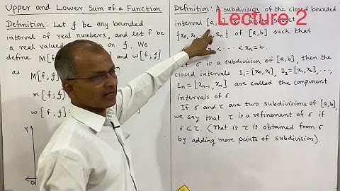 Riemann Integral: Subdivision of an Interval. Lecture 2. #riemannintegral #realanalysis