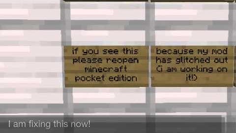 Minecraft Pocket Edition Bigger On The Inside Mod | I Found A Bug!