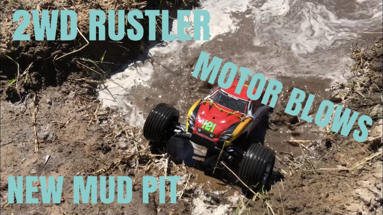 DESTROYING A BRAND NEW RUSTLER 2WD | DEEP MUD | RC MUDDING - YouTube
