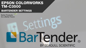 Epson Colorworks TM-C3500: Bartender how to set-up for TM-C3500 EN