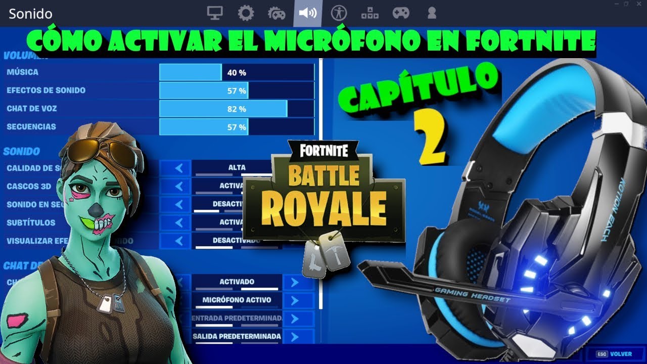 Activar chat de voz fortnite