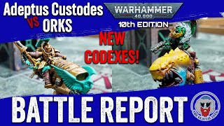 *NEW CODEXES* Orks Vs Adeptus Custodes - 10th Edition Warhammer 40K Batrep - 1,500pts