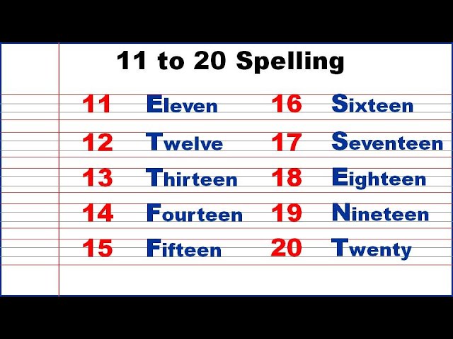How do you spell 11 se 20?