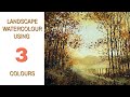 Autumn Trees Landscape Painting For Beginners