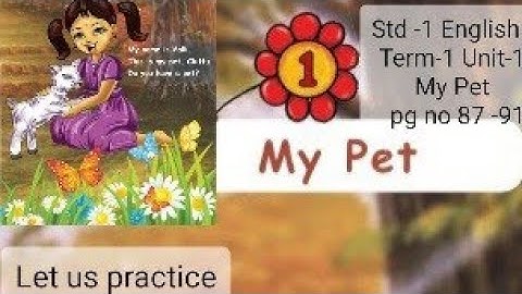 My Pet Std -1 English Term-1 Unit-1 Let us learn & Let us Practice pg no 87 - 90 தமிழில் விளக்கம்