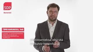 Timo Harakka, kuntavaaliehdokas, SDP Helsinki