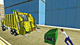 Android trash truck driving game play | Making city clean | Offline garbage truck games... screenshot 5