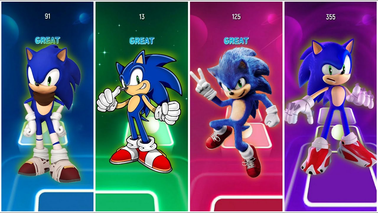 Sonic Boom 🔴 Sonic X 🔴 Sonic 🔴 Sonic Prime | Tiles Hop EDM Rush
