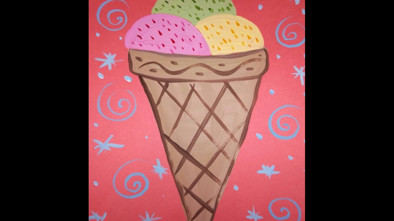 Как рисовать мороженое видео
