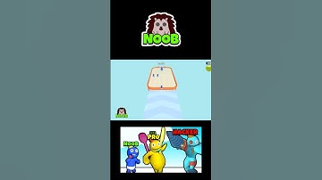 Merge Rainbow: 3D Run | 🤢 NOOB 😎 PRO 😈 HACKER #noobplayer #funnyvideos #noobprohacker