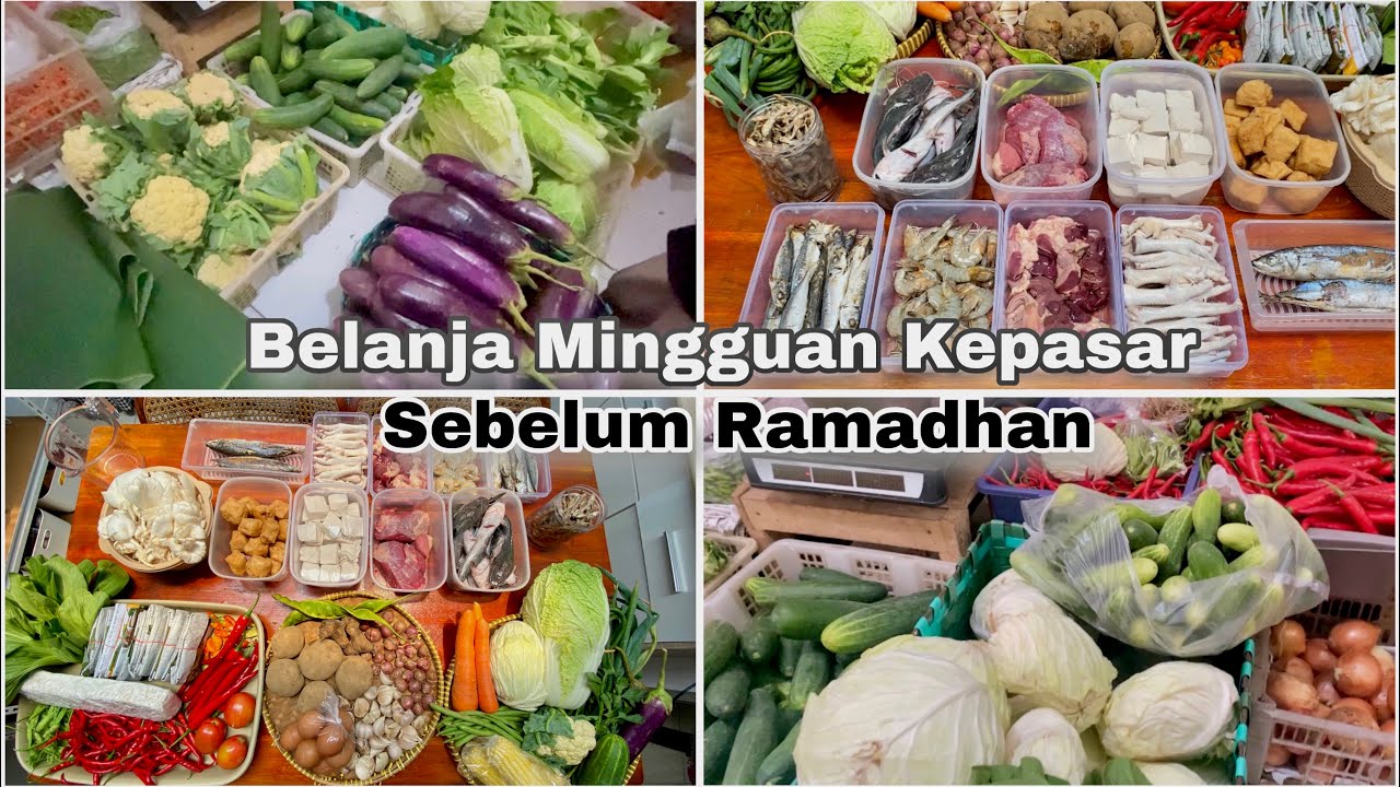 BELANJA MINGGUAN KE PASAR ‼️ STOK RAMADHAN 2026 ✨