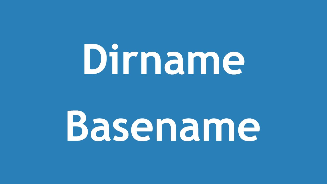 php basename  Update  [ Learn PHP 5 In Arabic ] #66 - File System - Dirname, Basename