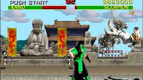 Mortal Kombat Arcade Version 3.0 Very Hard Playthrough Reptile