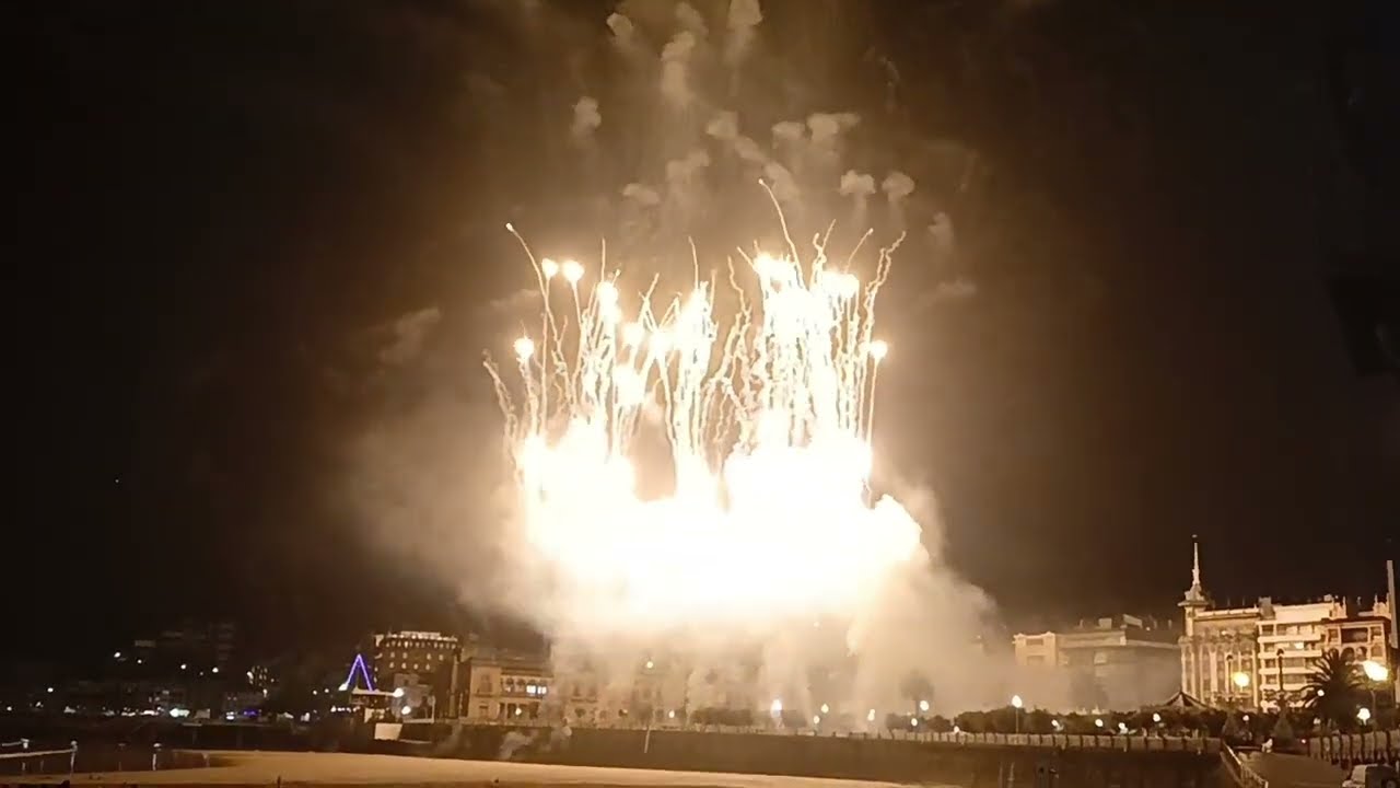 Fuegos Artificiales en Donosti -San Sebastián 2025.Pirotecnia de Alemania. 