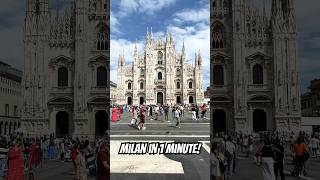 Milan in 1 minute (Day 1 in Italy) #milan #milano #duomomilano #duomodimilano #gelato #italy #italia