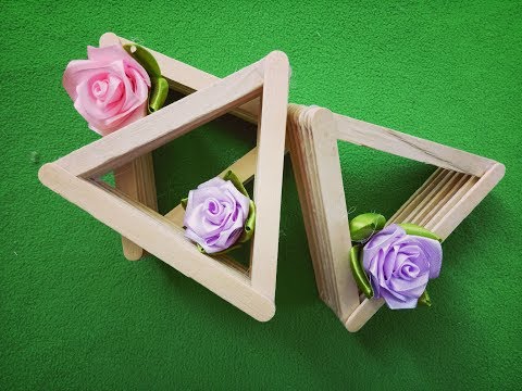 DIY - Hướng dẫn làm giá để đồ mini từ que kem | Foci