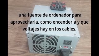 Fuente de PCU ATX para usos de electrónica 24V 16 12V  9v 5v 3v