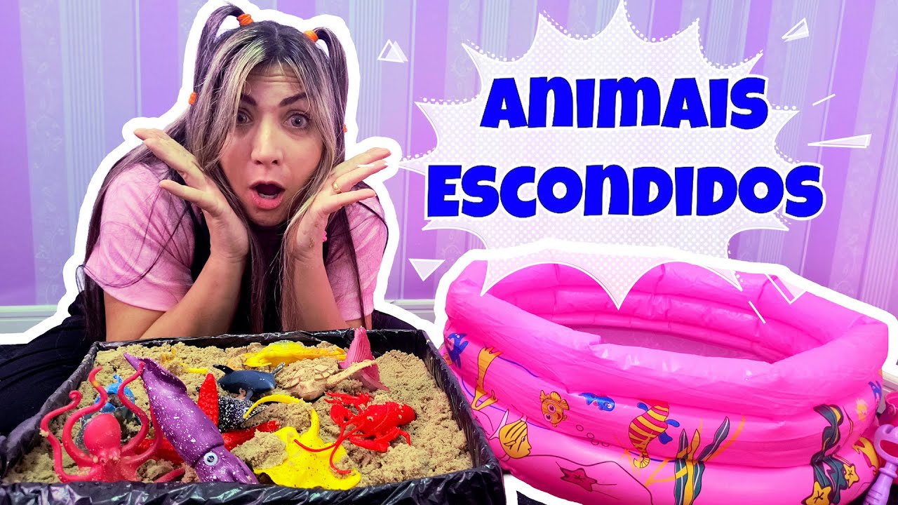 Animais Marinhos Escondidos na Areia 🐠 Vamos Achar e Aprender!