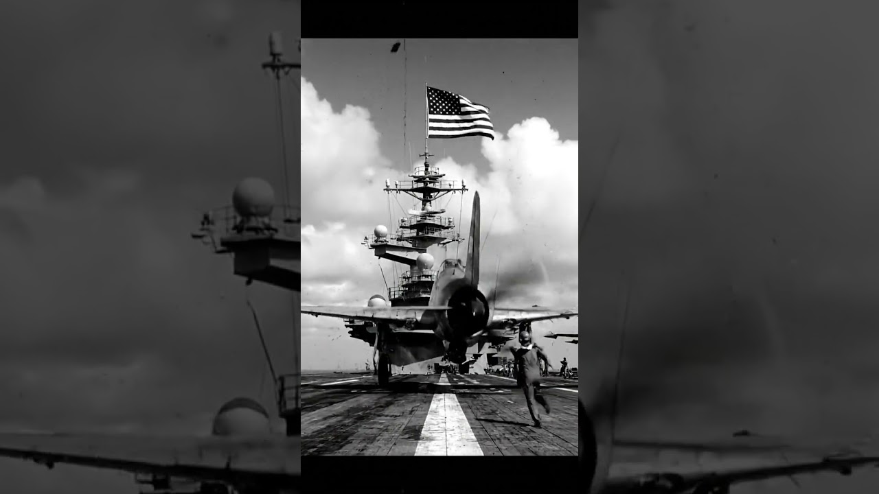 WW2 US Fighter Jets Take Off from Aircraft Carrier | Rare US Army Air Force Footage