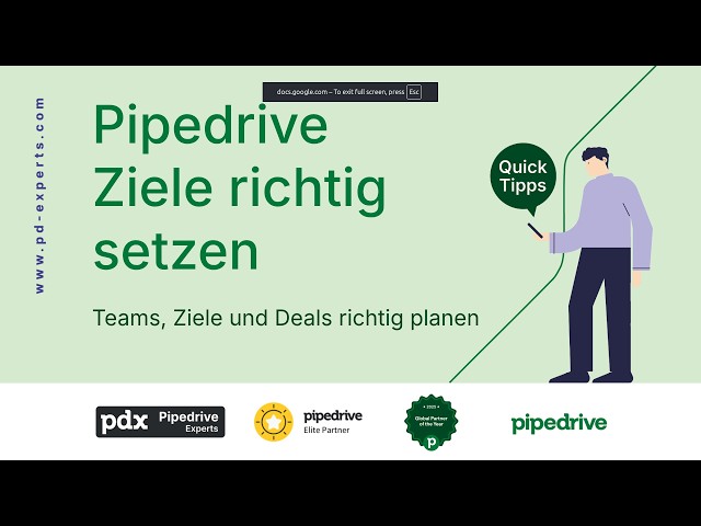 Pipedrive Ziele richtig setzen