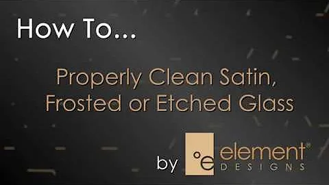 How do you make frosted glass clear again?