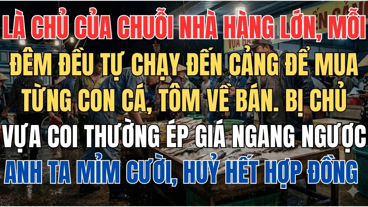 Ông Chủ Cửa Hàng Lớn Đến Cảng Mua Cá Bị Thương Lái Chèn Ép, Ông Ta Im Lặng Gọi Thư Kí Làm 1 Việc