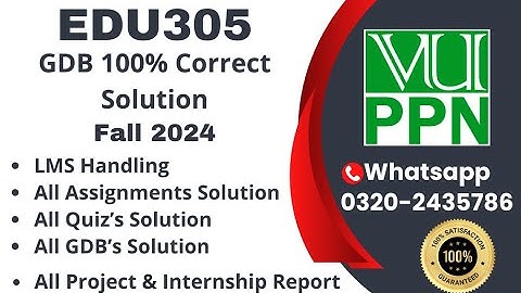 EDU305 GDB 1 100% Correct Solution Fall 2024, Edu305 GDB 1 Solution 2024 #edu305 #edu305gdb