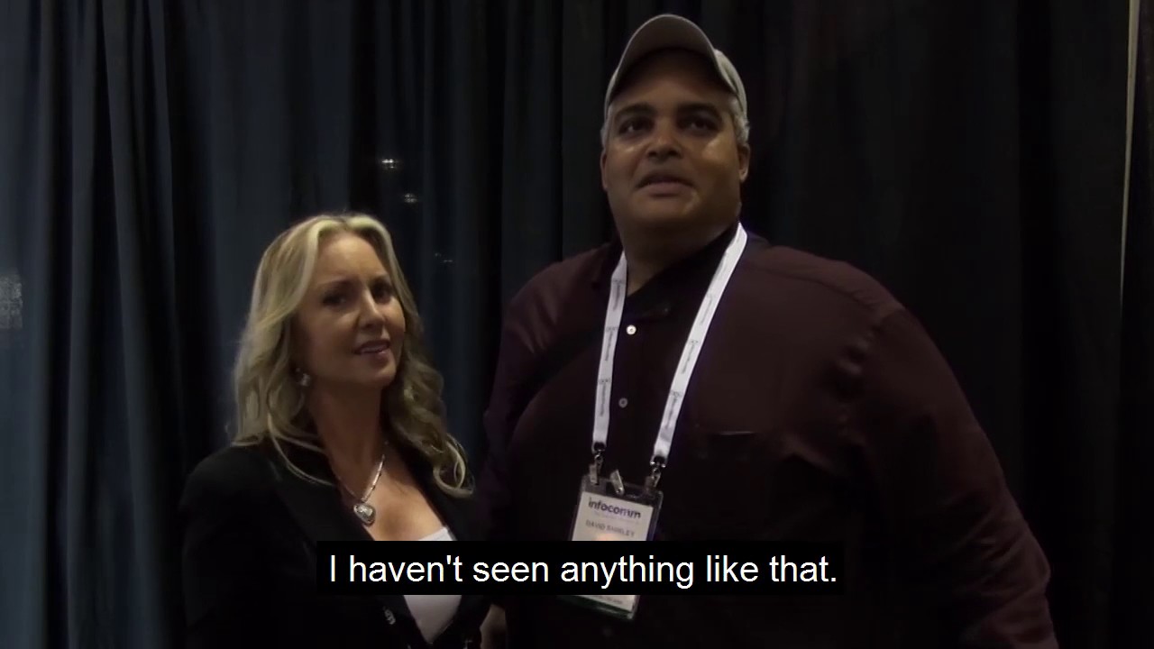 CHOPS gets feedback from InfoComm attendee