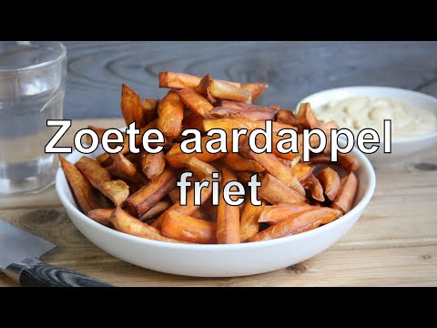 Video: Zoete aardappelreepjes maken - Een slip maken van een zoete aardappel