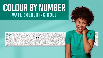 Colour by number Reusable Wall Colouring Roll - Inkmeo - 6 Inch