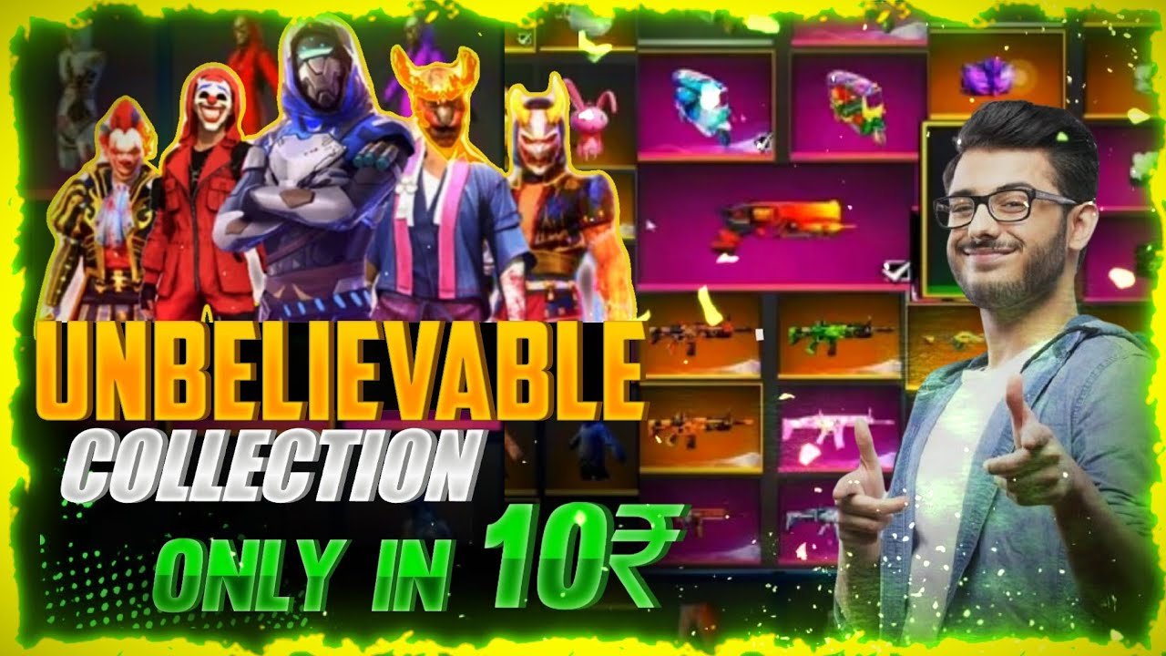 WORLD BEST COLLECTION OF FREE FIRE || 10₹ COLLECTION IN FREE FIRE? OMG ...