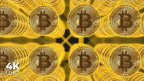Golden Bitcoins Stock Motion Graphics