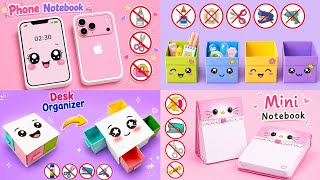 DIY Mini notebook | Diy desk organizer | no glue craft for kids | 4 easy craft ideas for kids