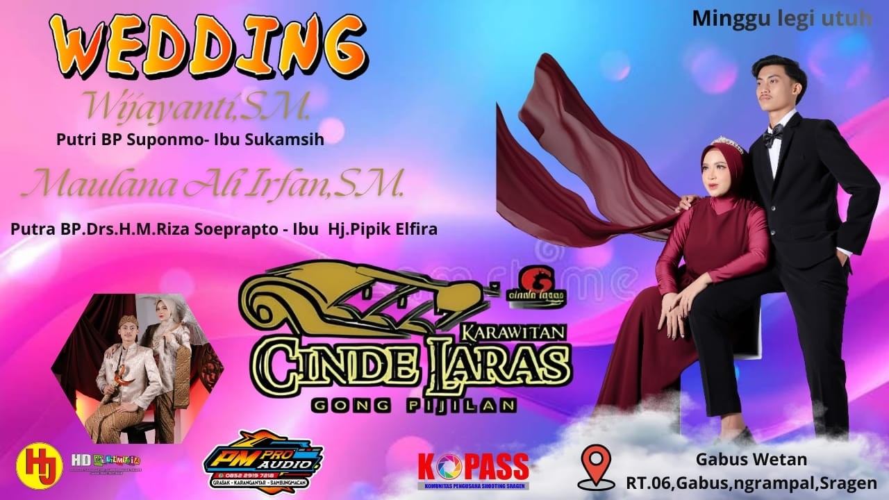 Live Karawitan Cinde Laras // Midodareni Wijanyanti,S.M. & Maulana Ali Irvan.S.M. // Pm Pro Audio