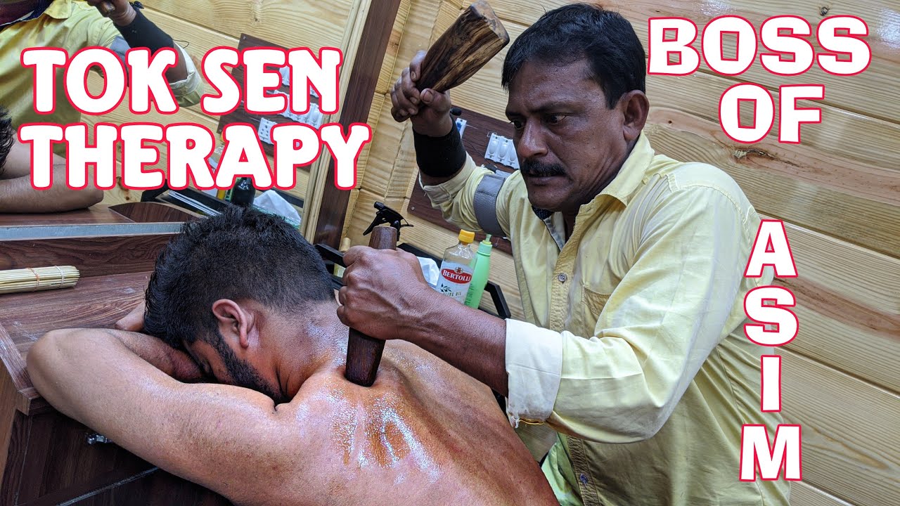 Tok Sen Massage Therapy With Full Action Thailand Spacial Tok Sen By Uttam Barber Youtube