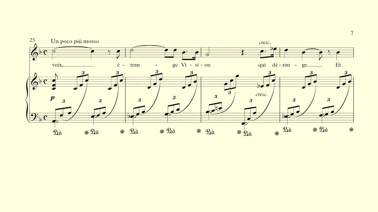 A Clymène - Fauré – accompaniment in D minor