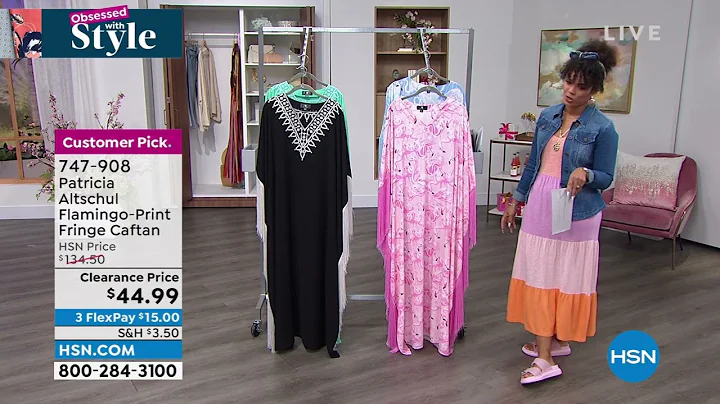Patricia Altschul FlamingoPrint Fringe Caftan