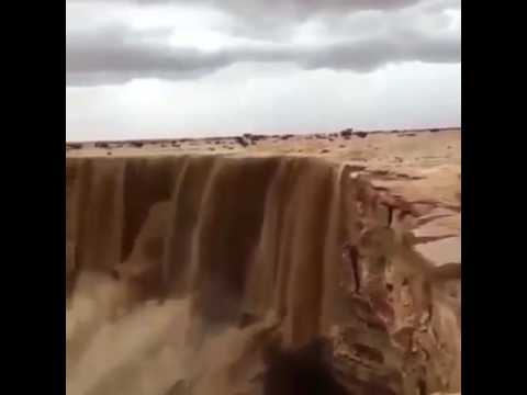 Sand water fall in Saudi arabia