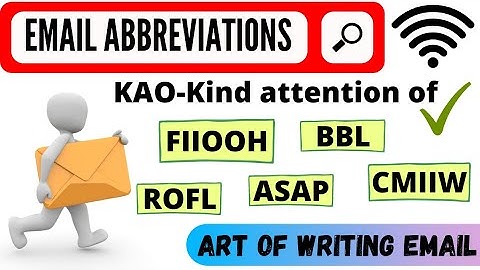 E-mail Abbreviations | Email Writing skill | MECHALEX